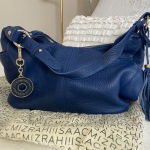 LUXE Deep Royal Blue ISAAC MIZRAHI Shoulder Bag Tote with Signature Dust Cover